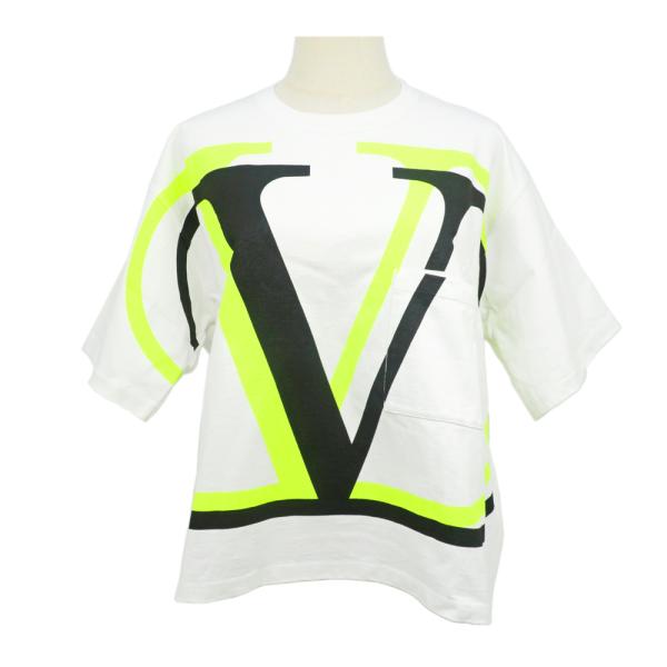 【名東】ヴァレンティノ オーバーサイズ Tシャツ M TB0MG06V5HP 白 半袖 レディース ...