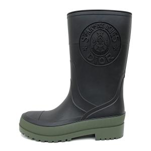 GUCCI◇ロゴレインブーツ/汚れ有/レインブーツ/37/KHK/762700