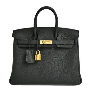 【名古屋】エルメス バーキン25 トゴ ブラック ゴールド金具 W刻印 2024年製造 黒 ハンドバッグ レディース