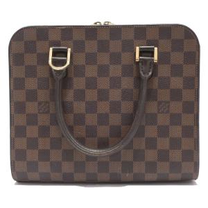 【栄】【LOUIS VUITTON】ルイヴィトン トリアナ ダミエ N51155 ブラウン ゴールド...