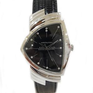 【栄】ハミルトン ベンチュラ H244112 ブラック SS レザー クォーツ メンズ 腕時計｜ueda-shopping