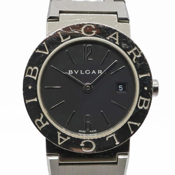 【天白】BVLGARI ブルガリ ブルガリブルガリ BB26SS SS ブラック クォーツ レディー...