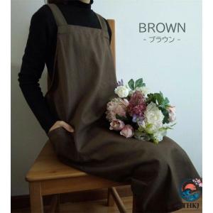 ロング丈 ワンピース 北欧風 かぶる カフェエ...の詳細画像1