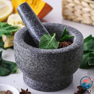 石臼セット 天然花崗岩 スパイス 石臼 小型 すり鉢 すりこぎ棒 セット 薬研 キッチン用品 抗菌 健康 安全 乳鉢 料理 香辛料 調味料 離 食セット シリコン蓋付