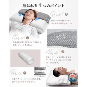 首が痛くならない 人気 まくら 安眠枕 二層構...の詳細画像5