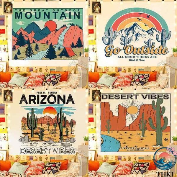 タペストリー アメリカン レトロ ヴィンテージ 背景布 ウォールデコレーション 寝室 ベッドサイド ...