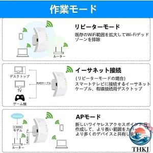 WIFI 中継器 無線 LAN 無線中継機 2...の詳細画像3