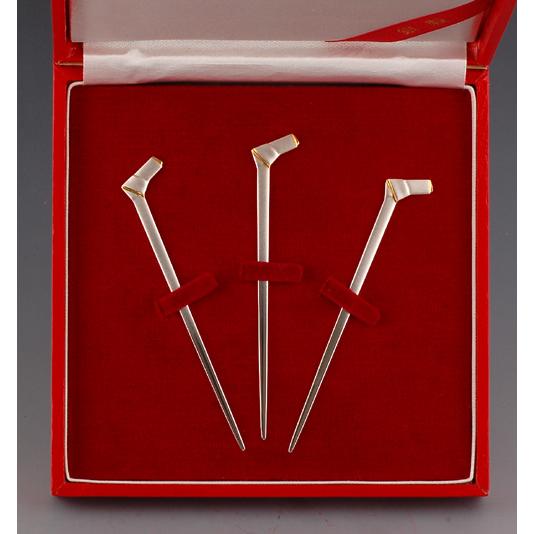 ・銀製品・菓子切・結び和楊枝3本セット