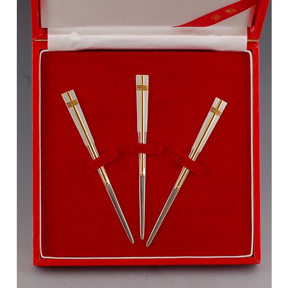 ・銀製品・菓子切・和楊枝「末広3本入」