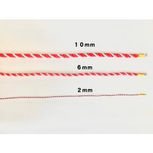 紅白紐/紅白ロープ 太さ2mm 「1m単位切売」の詳細画像1