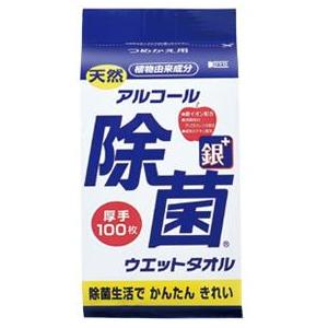 アルコール 除菌ウェットタオル　厚手100枚（詰替用）