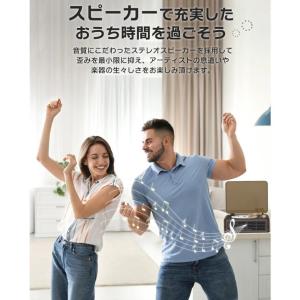 CDプレーヤー 卓上 レコードプレーヤー型 b...の詳細画像3