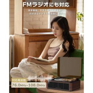 CDプレーヤー 卓上 レコードプレーヤー型 b...の詳細画像4