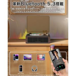 CDプレーヤー 卓上 レコードプレーヤー型 b...の詳細画像5