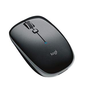 ロジクール ワイヤレスマウス 無線 薄型 M557GR Bluetooth 6ボタン グレー (中古...