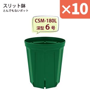 スリット鉢 直径18cm 6号〈深型 ロングタイプ〉 樹脂製 とんでもない