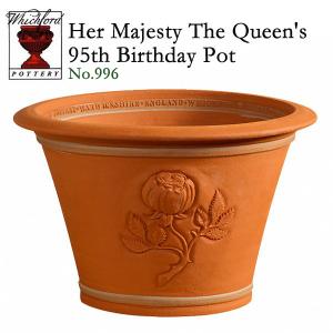 ◆24年6月入荷予定◆ウィッチフォード 植木鉢《女王陛下95歳のお誕生日のお祝い》エリザベス11号相当 英国製 HER MAJESTY THE QUEEN'S 95TH BIRTHDAY POT