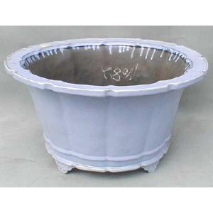 植木鉢【禄巳斉春松】手作り切立長角盆栽鉢(イブシ）13号 : ヤマコー