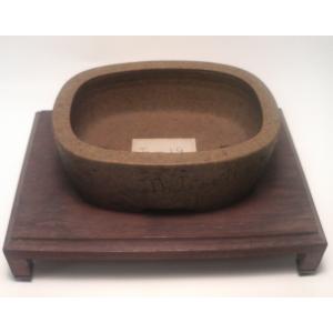 植木鉢 陶翠窯 エン付長角足付3号盆栽鉢 : ヤマコー畑岡幸助商店