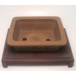 植木鉢 陶翠窯 エン付長角足付3号盆栽鉢 : ヤマコー畑岡幸助商店