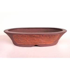 植木鉢 陶翠窯 エン付長角足付3号盆栽鉢 : ヤマコー畑岡幸助商店