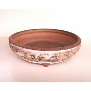 植木鉢【陶翠窯】丸袋型10号盆栽鉢の詳細画像1