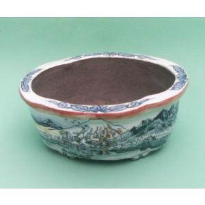 植木鉢 陶翠窯 エン付長角足付3号盆栽鉢 : ヤマコー畑岡幸助商店