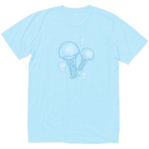 チョウチンアンコウ おもしろデザイン Tシャツ ライトブルー : うえき
