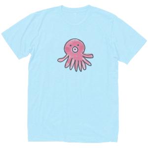 【 たこ様 】アーティストTシャツ S おもしろデザイン タコ Tシャツ ライトブルー : うえきたや - 通販
