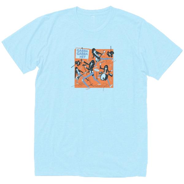 ラモーンズ　Ramones　音楽Tシャツ ロックTシャツ バンドTシャツ　ライトブルー