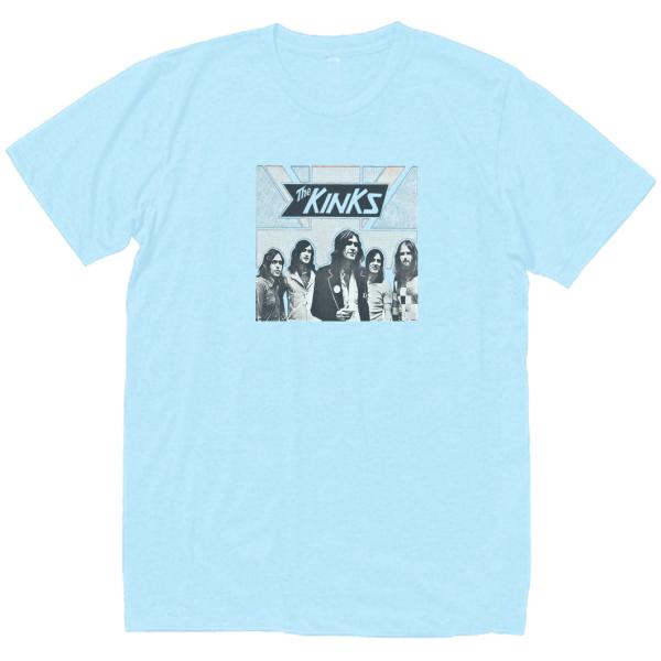 キンクス 　The Kinks　音楽Tシャツ ロックTシャツ バンドTシャツ　ライトブルー