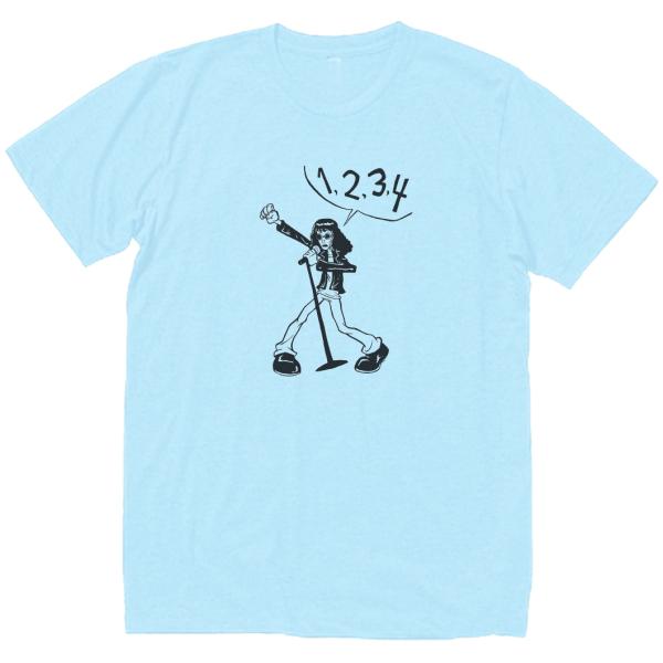 ラモーンズ Ramones 音楽Tシャツ ロックTシャツ バンドTシャツ　ライトブルー