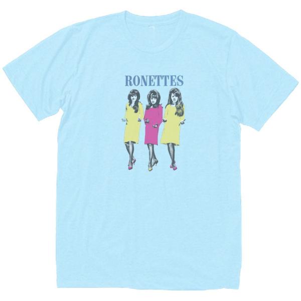 ザ・ロネッツ The Ronettes　音楽Tシャツ ロックTシャツ バンドTシャツ　ライトブルー