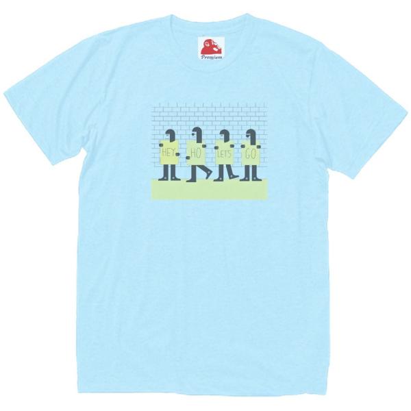 RAMONES ラモーンズ　音楽Tシャツ ロックTシャツ バンドTシャツ　ライトブルー