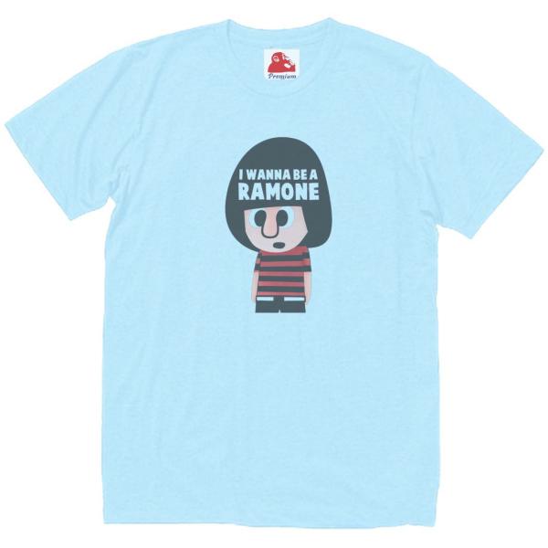 RAMONES ラモーンズ　音楽Tシャツ ロックTシャツ バンドTシャツ　ライトブルー