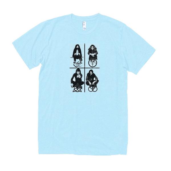 レッドツェッペリン　音楽Tシャツ ロックTシャツ バンドTシャツ　ライトブルー