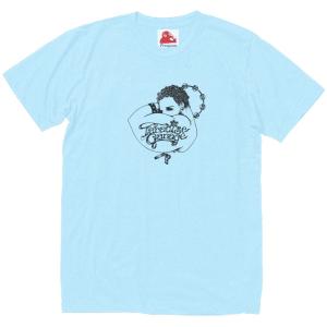 パラダイス ガレージ  Paradise Garage　音楽Tシャツ ロックTシャツ バンドTシャツ　ライトブルー｜uekitaya