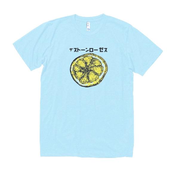 ザ　ストーンローゼス　音楽Tシャツ ロックTシャツ バンドTシャツ　ライトブルー