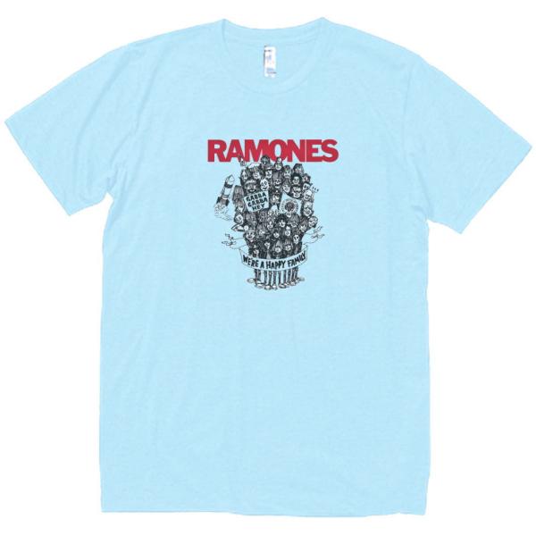 RAMONES 音楽Tシャツ ロックTシャツ バンドTシャツ　ライトブルー