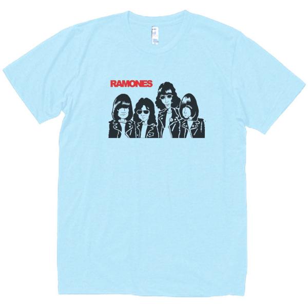 RAMONES　音楽Tシャツ ロックTシャツ バンドTシャツ　ライトブルー