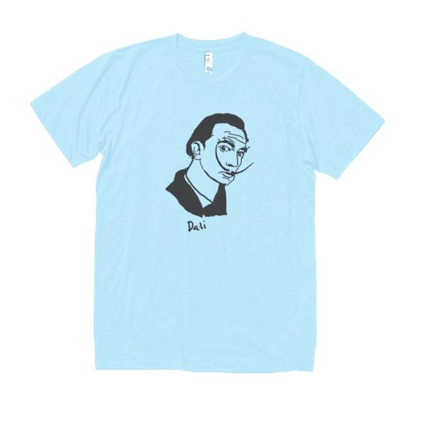 ダリ　デザイン・アート　Tシャツ　ライトブルー