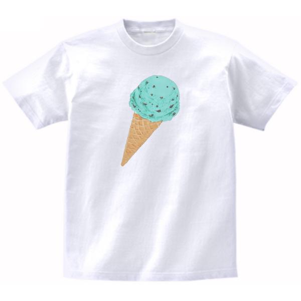 チョコミントアイス　おもしろデザイン　Tシャツ