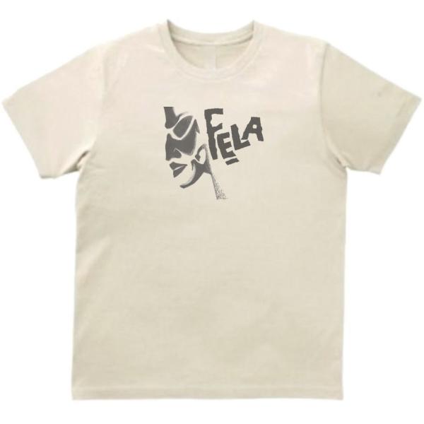 fela kuti フェラ・クティ　音楽Tシャツ ロックTシャツ バンドTシャツ　ライトベージュ