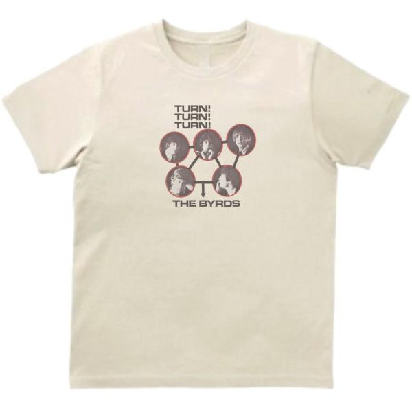 バーズ  The Byrds　音楽Tシャツ ロックTシャツ バンドTシャツ　ライトベージュ