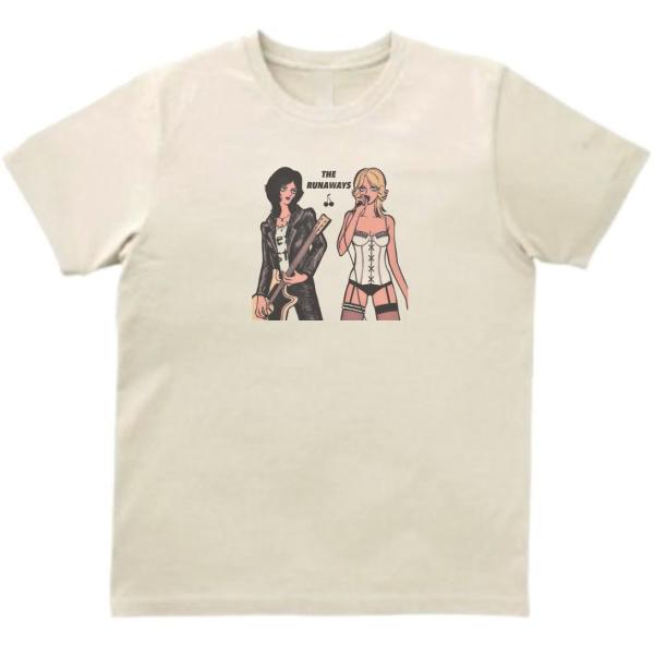 ザ ランナウェイズ The Runaways　音楽Tシャツ ロックTシャツ バンドTシャツ　ライトベ...