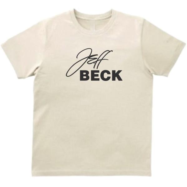 ジェフ ベック JEFF BECK　音楽Tシャツ ロックTシャツ バンドTシャツ　ライトベージュ