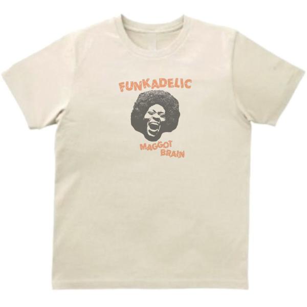 ファンカデリック Funkadelic　音楽Tシャツ ロックTシャツ バンドTシャツ　ライトベージュ