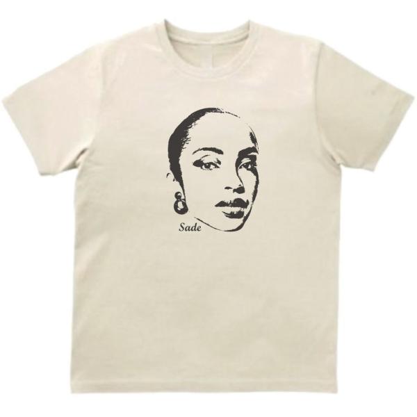 シャーデー Sade　音楽Tシャツ ロックTシャツ バンドTシャツ　ライトベージュ