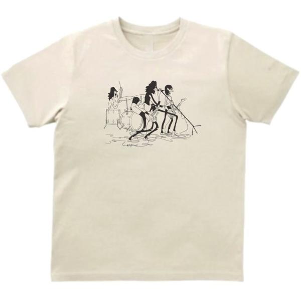 RAMONES 音楽Tシャツ ロックTシャツ バンドTシャツ　ライトベージュ