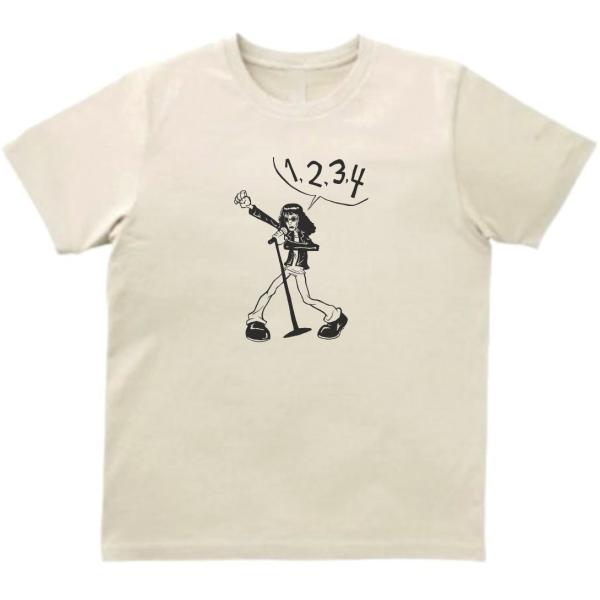 ラモーンズ Ramones 音楽Tシャツ ロックTシャツ バンドTシャツ　ライトベージュ